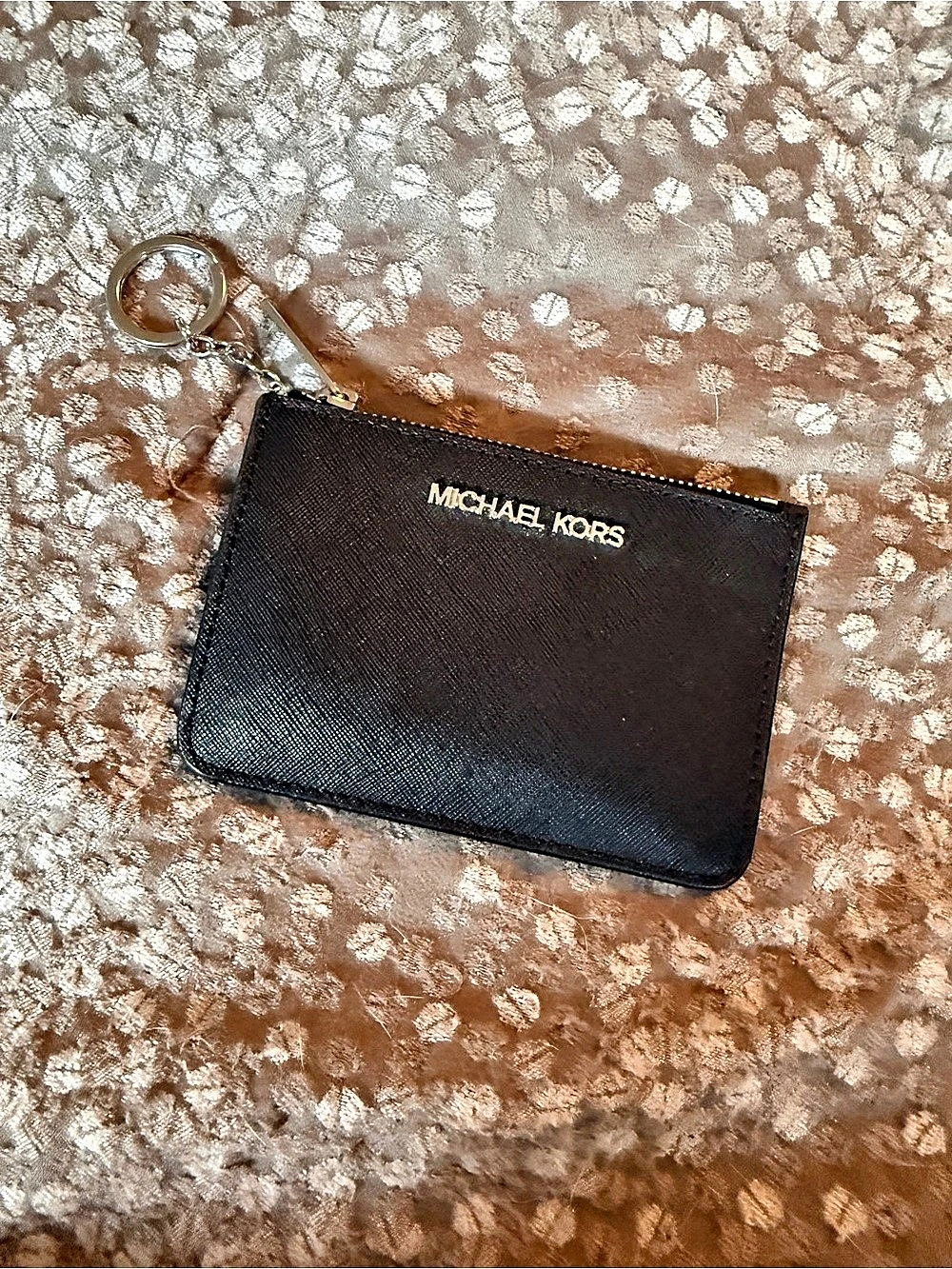 Michael Kors Jet Set Travel Small Saffiano Leather Wallet Coin Pouch Black